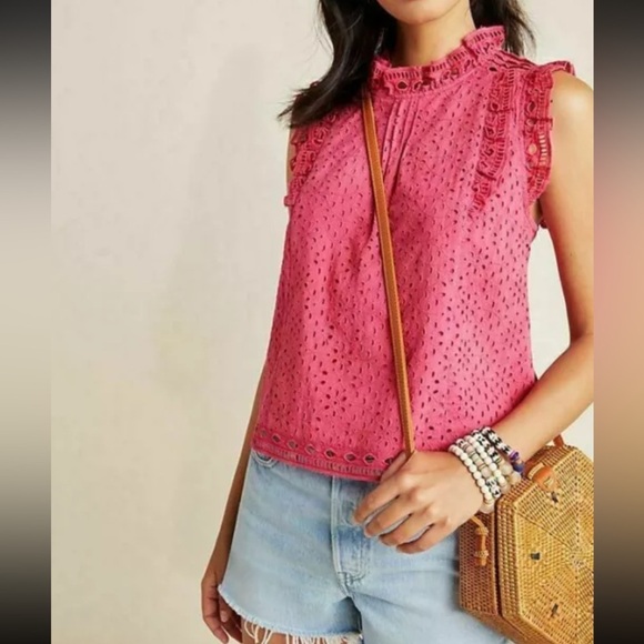 Anthropologie Tilly Eyelet Blouse by Maeve - Picture 2 of 9